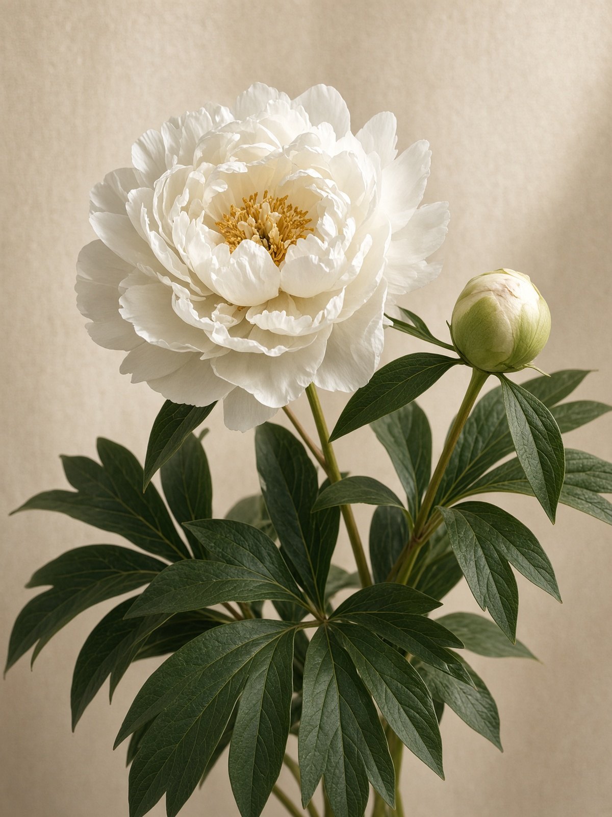 White peony (Paeonia lactiflora)